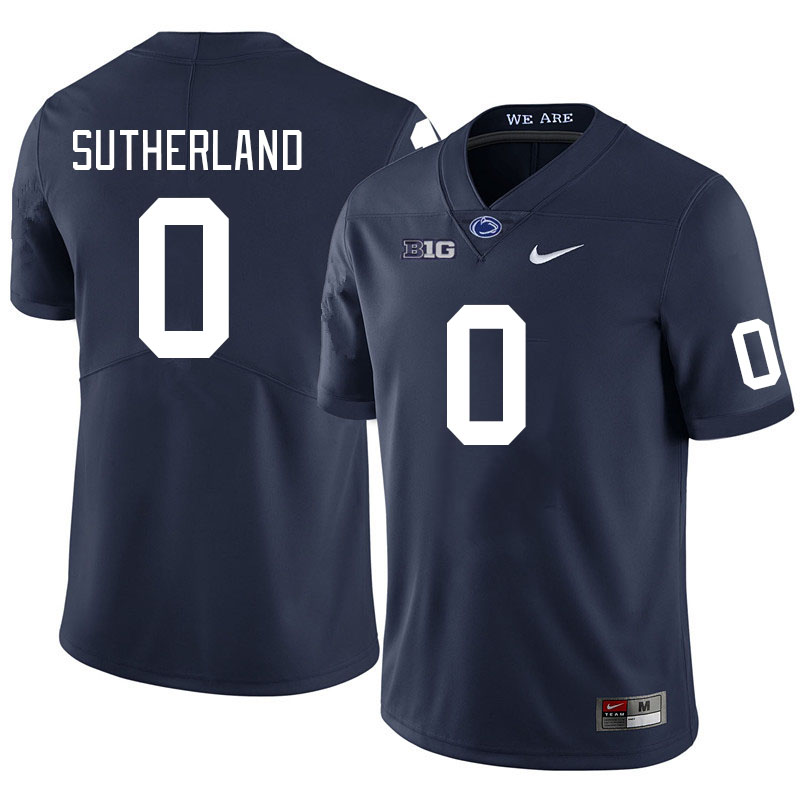 Penn State Nittany Lions #0 Jonathan Sutherland College Football Jerseys Stitched Sale-Navy